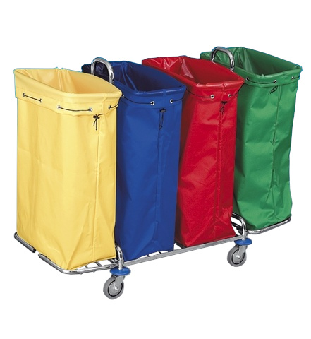 Upratovací vozík KOMBI 24 KOMPLET - 4x120 l + 4 textilné vrecia