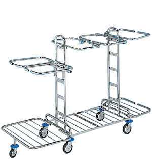 Upratovací vozík KOMBI 25 - 3x120 l, 2x70 l