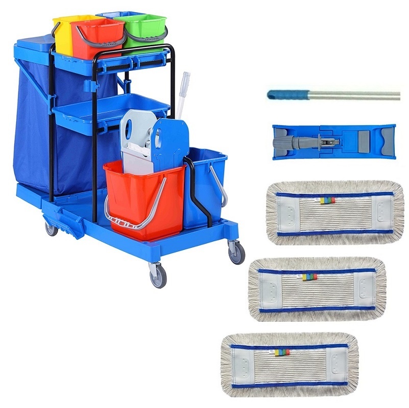 Upratovací vozík COMPLETE 2x18I + FLIPPER Mop zostava s 3mi návlekmi 40cm