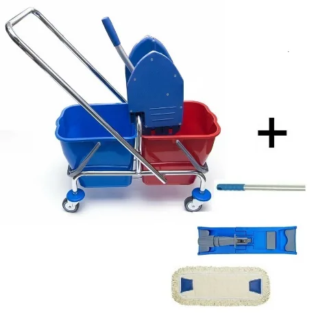 Upratovací vozík DUO 2x17 l + FLIPPER Mop zostava s návlekom 40cm