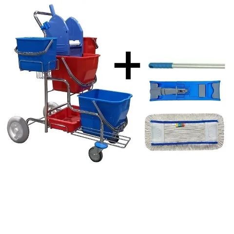 Upratovací vozík TERRY LINE I + FLIPPER Mop zostava s návlekom 40cm
