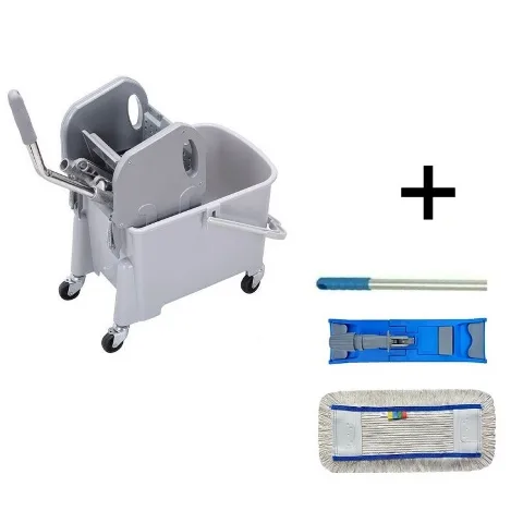 MOPSET Malý upratovací vozík + sada mopu FLIPPER s návlekom 40 cm